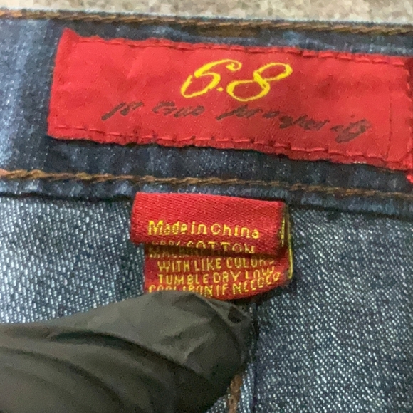 Elegant Dark Blue Women's Flare Jeans - Picture 2 of 6